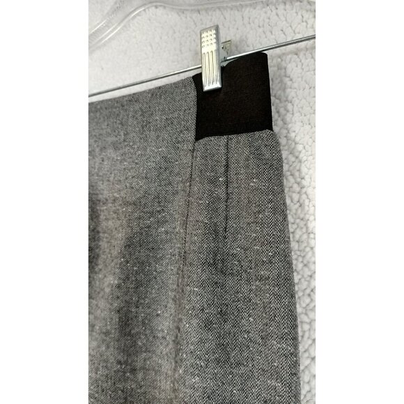 Halogen Women's Gray Wool Blend Tweed Pencil Knee Length Lined Skirt Size 0 Zip - Picture 13 of 16